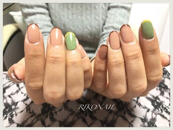 リコ ネイル(RIKO NAIL)/細フレンチネイル
