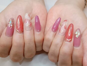 ネイルサロンアンドネイルスクールアートローズ 町田店(Art Rose)/フラワーシェルネイル