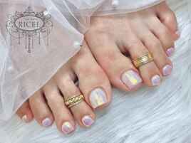 フットオーロラネイル♪