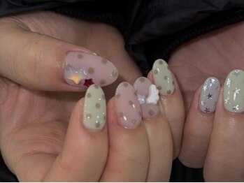 ジェミーネイル エビス(Jemiy nail ebisu)/パステルドット星