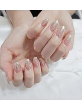 ビュービー ネイル(Beaubie Nail)/キラキラワンカラー　フィルイン