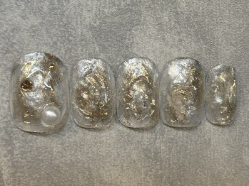 カラネイル 南森町店(calla nail)/ミラーアートニュアンス