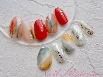 ネイル マテリア 池袋店(Nail Materia)の写真/≪エリア屈指!!圧倒的なデザイン数!!≫ずーっと同価格で通いやすい♪定額デザイン￥6300/韓国もワンホンも◎