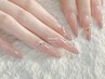 【HANDチップスカルプ　Mサイズ】4本シンプル持ち込みデザイン ¥12990