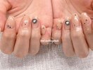 シンプルベージュネイル