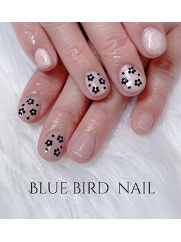 ブルーバードネイル(Blue bird nail)/ホロフラワー nail