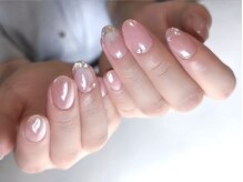 エムディーエーネイル(M.D.A NAiL)/キラキラクリア風フレンチ