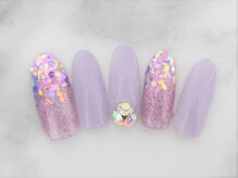 ネイルサロンセレーネ(Selene)/ラメ+ホロネイル