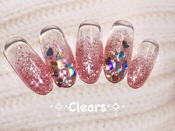 ビューティーネイルサロン クリアーズ(Clears)/ピンクラメとハートホロ