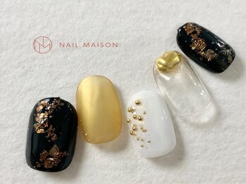 ネイルメゾン 梅田(NAIL MAISON)/和風和柄和装ゴールドジュエル