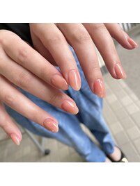 【じゅわっ桃ネイル】