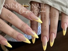 ワン プラス(ONE PLUS)/黄色フレンチネイル