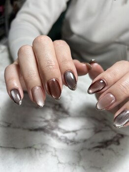 テソロネイル(TESORO nail)/マグネットフレンチ