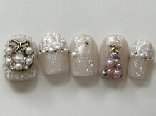 ネイルメゾン 天神店(NAIL MAISON)/ツイードパールクリスマス¥8800