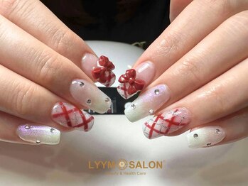 リームサロン 池袋店(LYYM SALON)/クリスマスリボンネイル