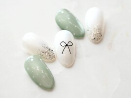 リボン☆マグネット☆ミント