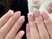 ビジューネイル(bijou nail)/小花柄フレンチ