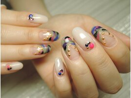 カラフルカモフラネイル