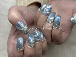 リボンマグネットネイル