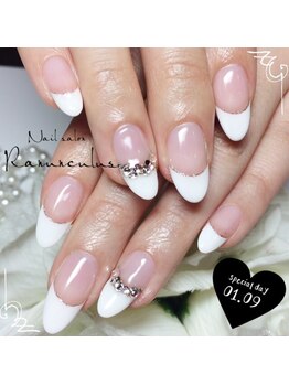 ラナンキュラス(Ranunculus)/シンプル☆フレンチNail