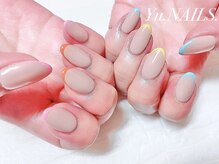 ユーネイルズ 恵比寿(Yu.NAILS.)/パステルフレンチ極細ライン
