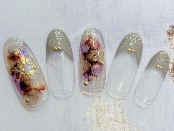ロンズネイル(Ron's nail)/フレンチ×ニュアンスデザイン