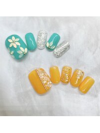 6月フットネイル￥8800