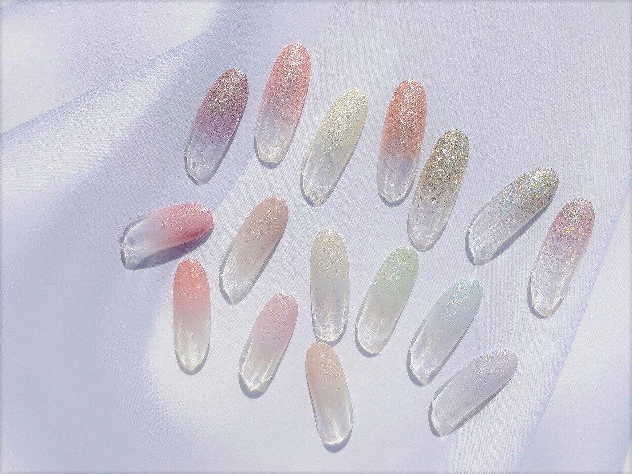 【ハンド】 煌びやかな指先Nail◆ラメグラデーションネイル　\4200