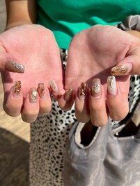 ベージュニュアンスネイル