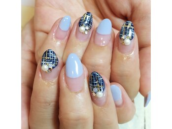 ネルフィーズ(NAILFY's)/ツイード柄フレンチネイル