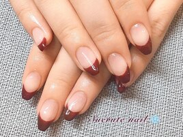 ボルドーフレンチネイル ¥6500