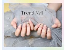 トレンドネイルスタジオ(Trend Nail Studio)/大人しいベージュ色+リボーン