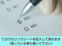 六甲もり鍼灸整体院/カウンセリングシート記入