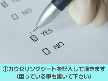 六甲もり鍼灸整体院/カウンセリングシート記入