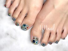 イチイチイチイチネイル(1111nail)/宝石フット♪