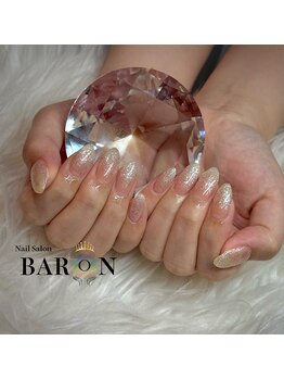 シンプルラメグラ☆ジェルネイル