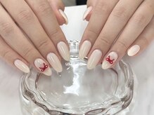 ワンダーシー(WonderShe)/ワンカラーネイル×リボン