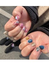 ハナネイルアンドアイラッシュ(hana nail & eyelash)/アシメネイル