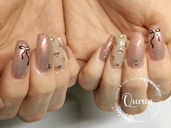 クルン 大阪 御幣島(Qurun)/フラッシュ×リボンネイル