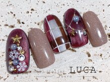 ネイルアトリエルカ(nail atelier LUCA)/W-448 ボルドークリスマスネイル