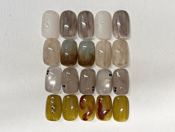 フィロンネイル 本町店(filonnail)の写真/ショートネイル派の方必見*自爪に合うデザインをお探しの方に。お客様のお好みに合わせて選べるアート多数