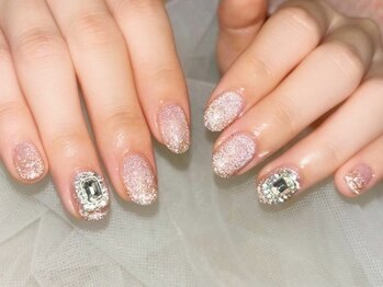 春ネイル/ビジューネイル