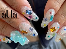 アウラ(aUla)/長さだし×宝石ネイル♪