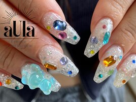 長さだし×宝石ネイル♪