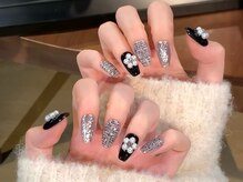 モアグラム 渋谷道玄坂店(More Glam)/チェックネイル