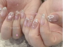 シエル バイ アンテリジャン(Ciel By Antellijan)/キラキラ桜ネイル