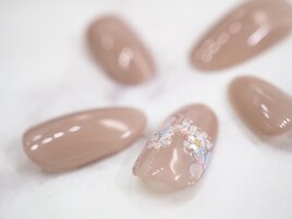 ふんわりシフォンフラワーネイル