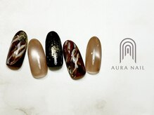 オーラ レアレア市川店内(AURA)/チョコマーブルネイル
