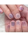 purple × pukkuri flower♪