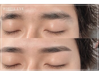 ホワイトアイ 高槻(WHITE EYE)の写真/【男性のお客様も大歓迎☆】お顔の印象は8割眉で決まる!!眉毛を整えることで爽やかな印象に♪初回¥4980!!